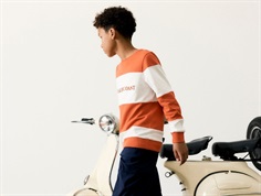 Name It sweatshirt paprika with white stripes  